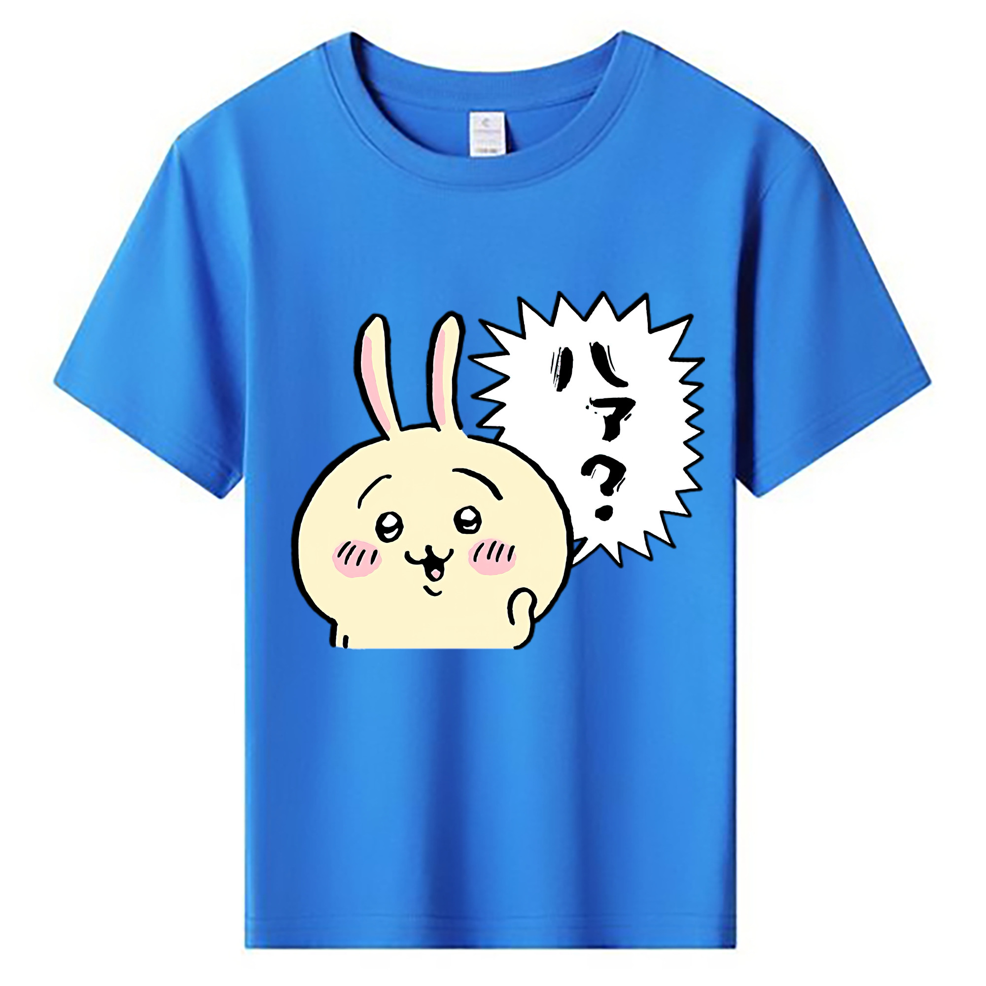 （画像用） ちいかわ うさぎ Chii-kawa usagi 綿100％キッズTシャツ（フロントプリント）